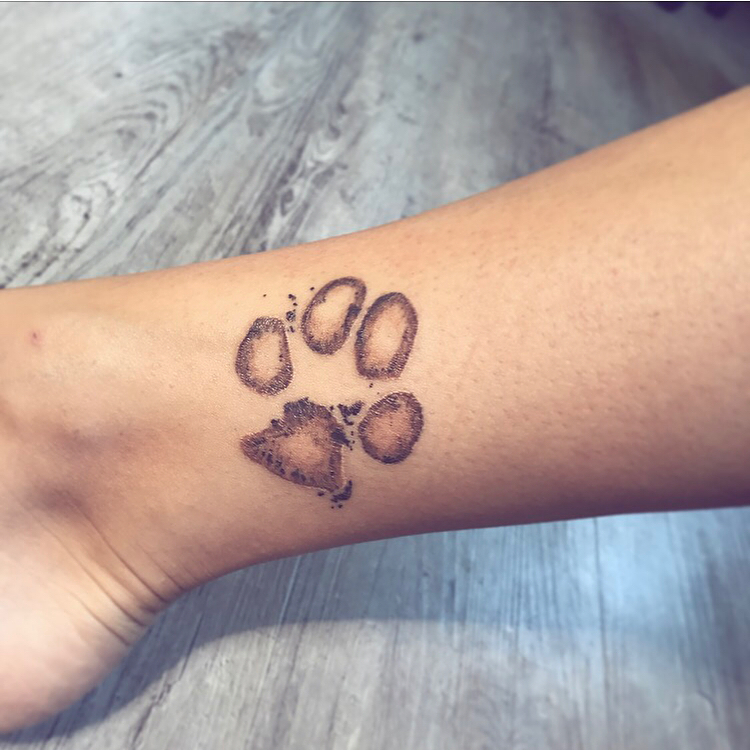 dog paw tattoo