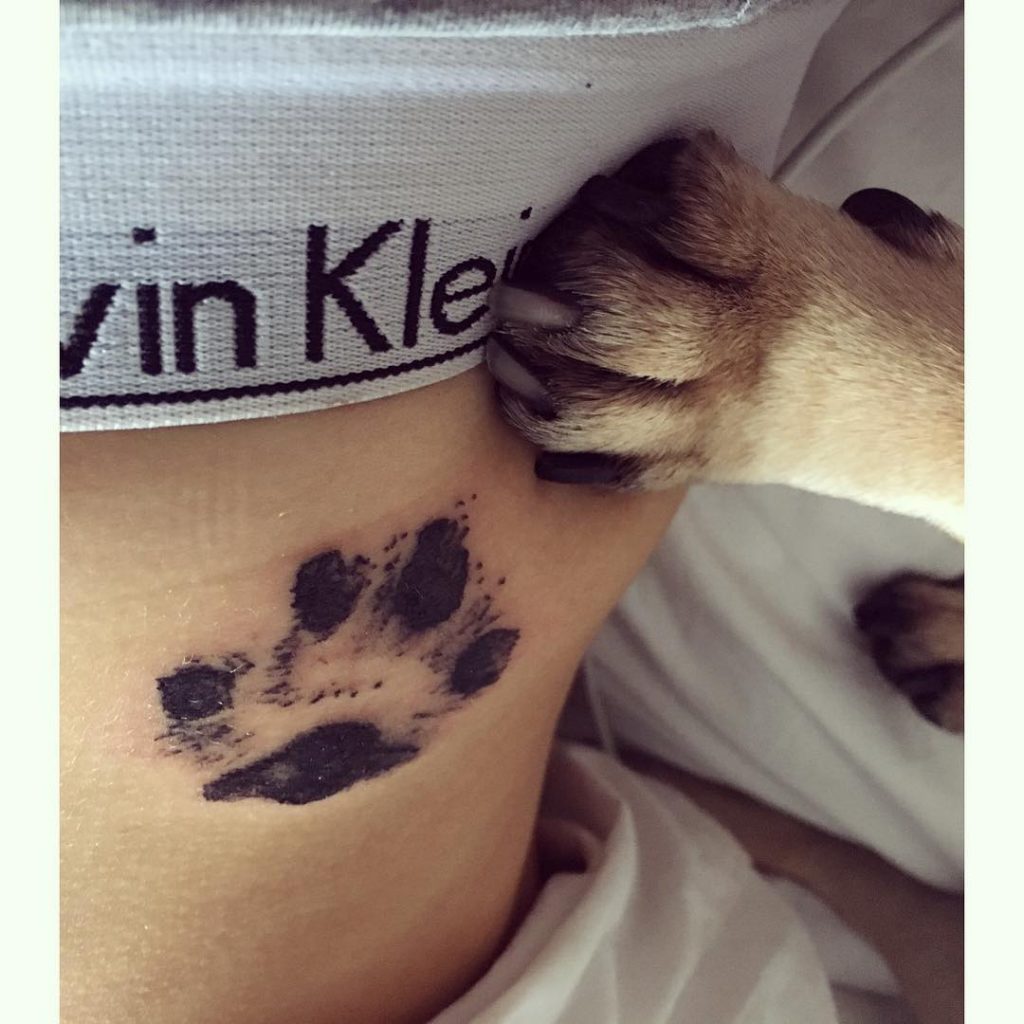 dog paw tattoo