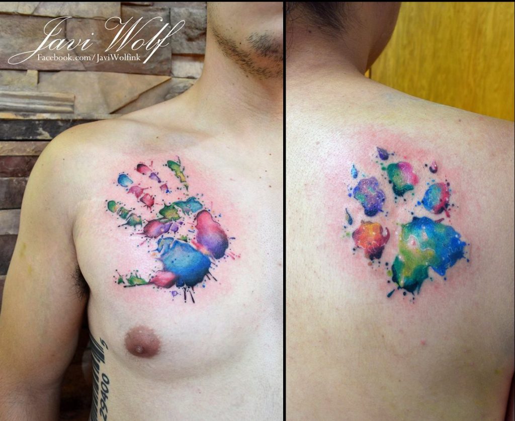 dog paw tattoos